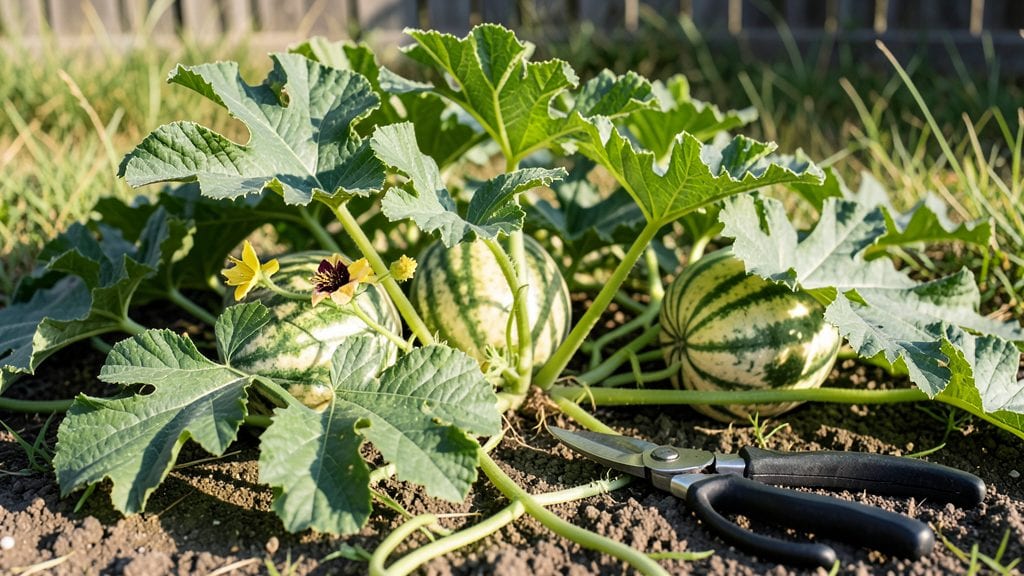 Trimming Watermelon Plants: Boost Yield With 3 Precision Cuts